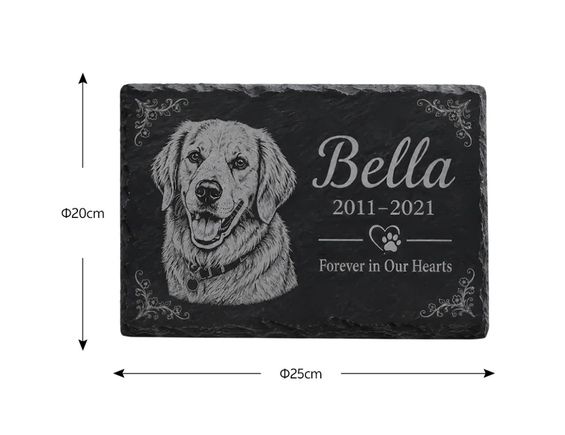 Personalised Pet Memorial Garden Stone with Stake | Australia