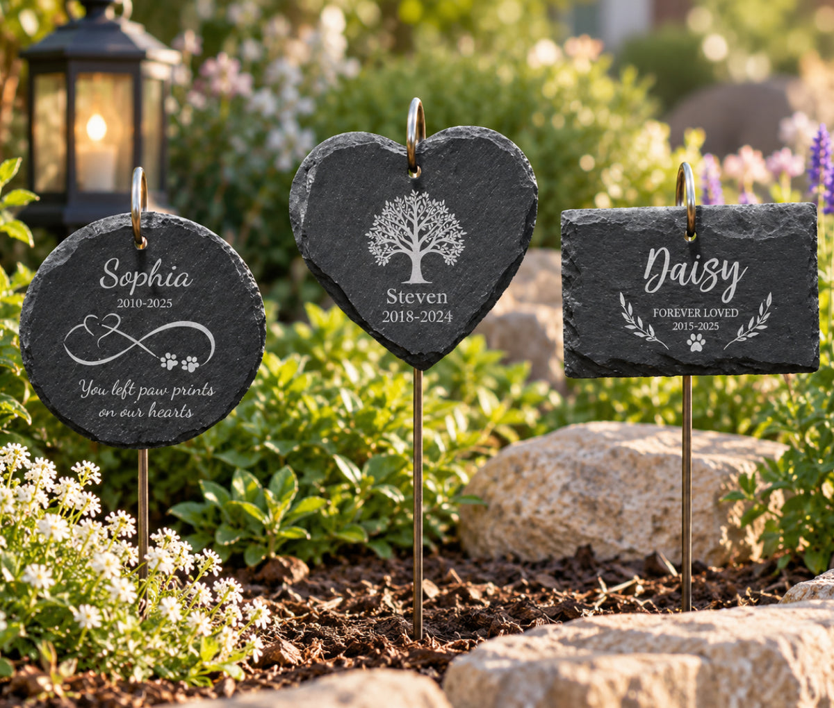 Personalised Pet Memorial Garden Stone with Stake | Australia